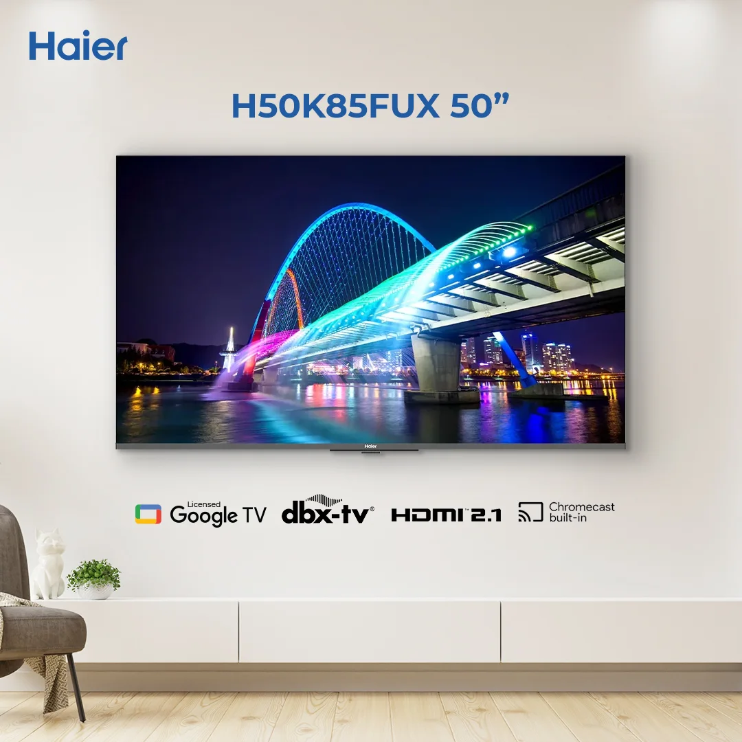 Haier - 50 Inch - UHD 4K Google Smart LED TV - Chromecast build in - dbx tv - H50K85FUX+ — H50K85FUX+