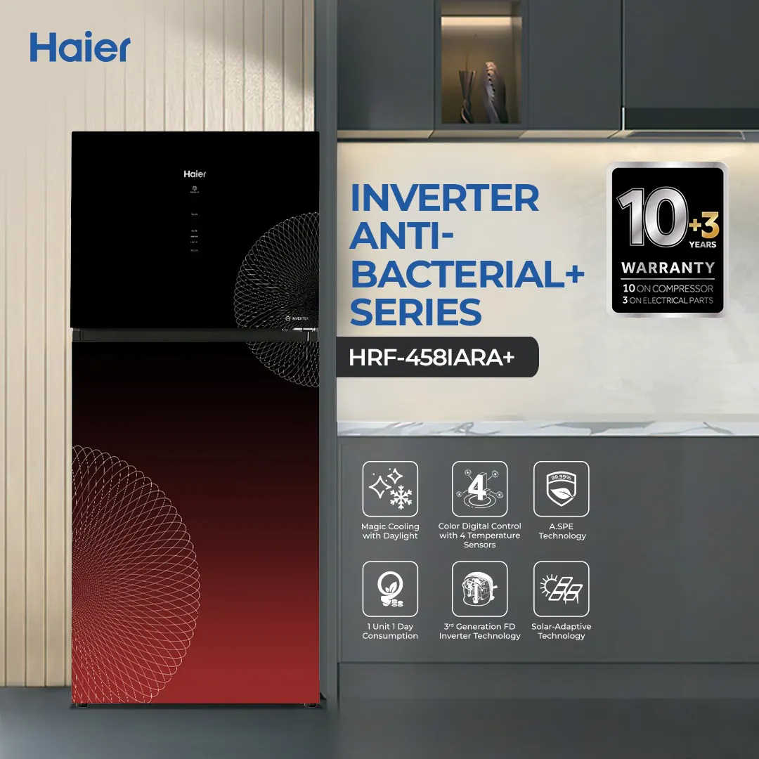 Haier - 16CFT Refrigerator - Digital Inverter - A.SPE Sterilization - HRF-458 IAPA+/IARA+ — HRF-458 IAPA+/IARA+