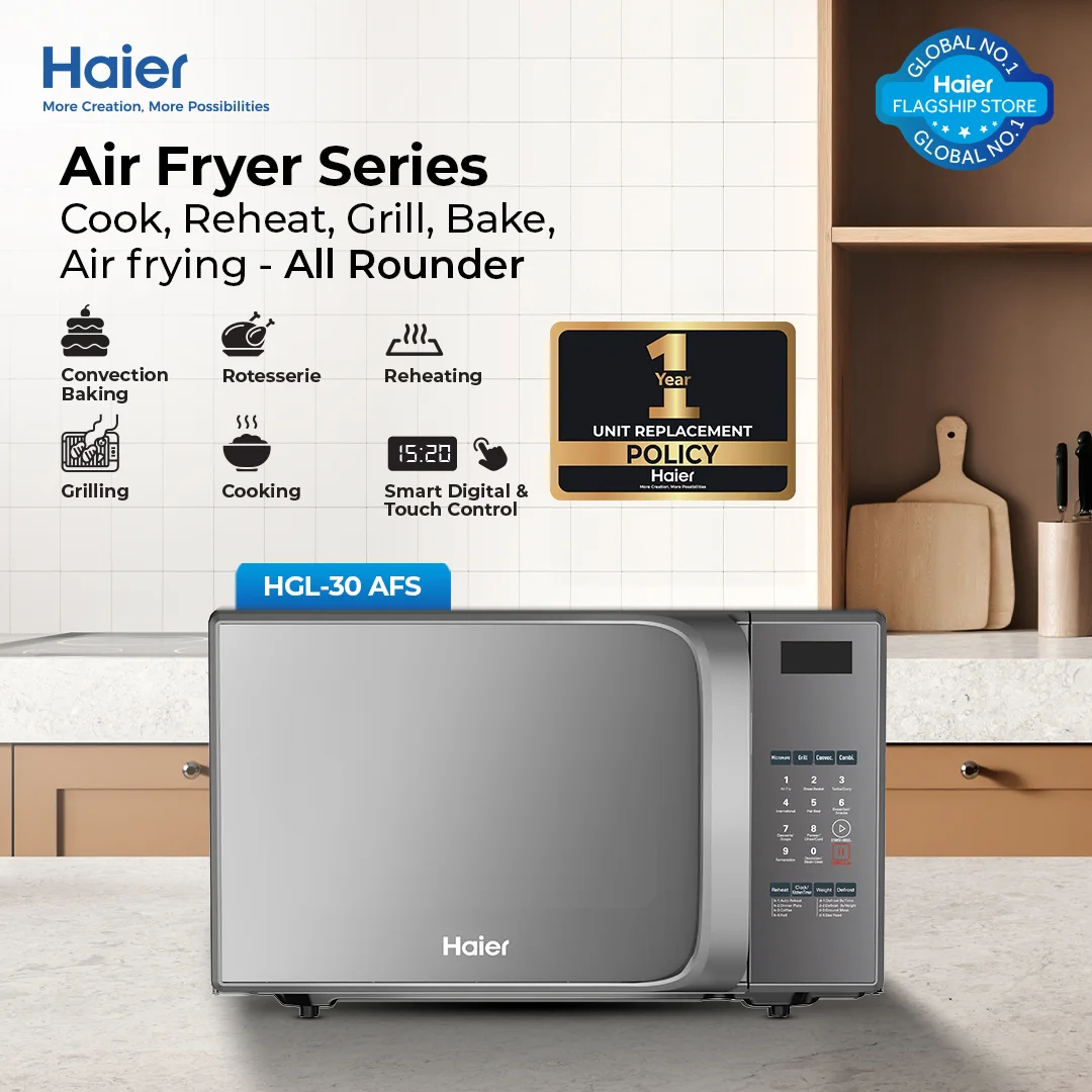 Haier - Air Fryer Series - Oven - 300+ Built in Recipes - HMW-30AFS — HMW-30AFS