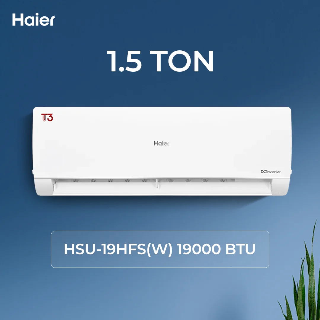 Haier - 1.5 Ton - T3 Series - DC Inverter - Air Conditioner - Anti Rust - Heat & Cool - HSU-19HFS(W) — HSU-19HFS(W)