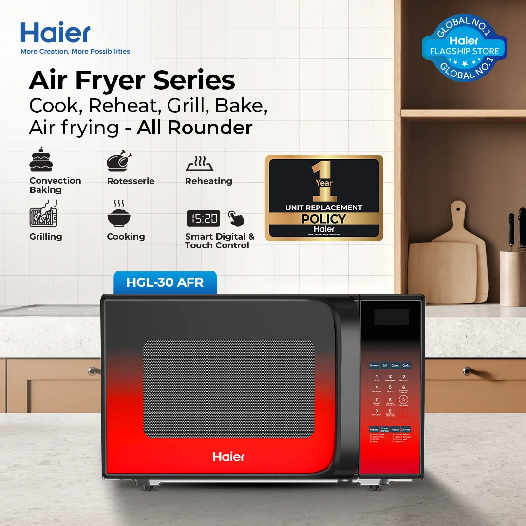 Haier - Air Fryer Series - Oven - 300+ Built in Recipes - HMW-30AFR — HMW-30AFR